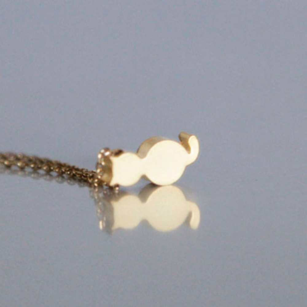 Gold Cat Necklace/Bracelet/Anklet, Handmade 🌸 - Picture 2 of 5